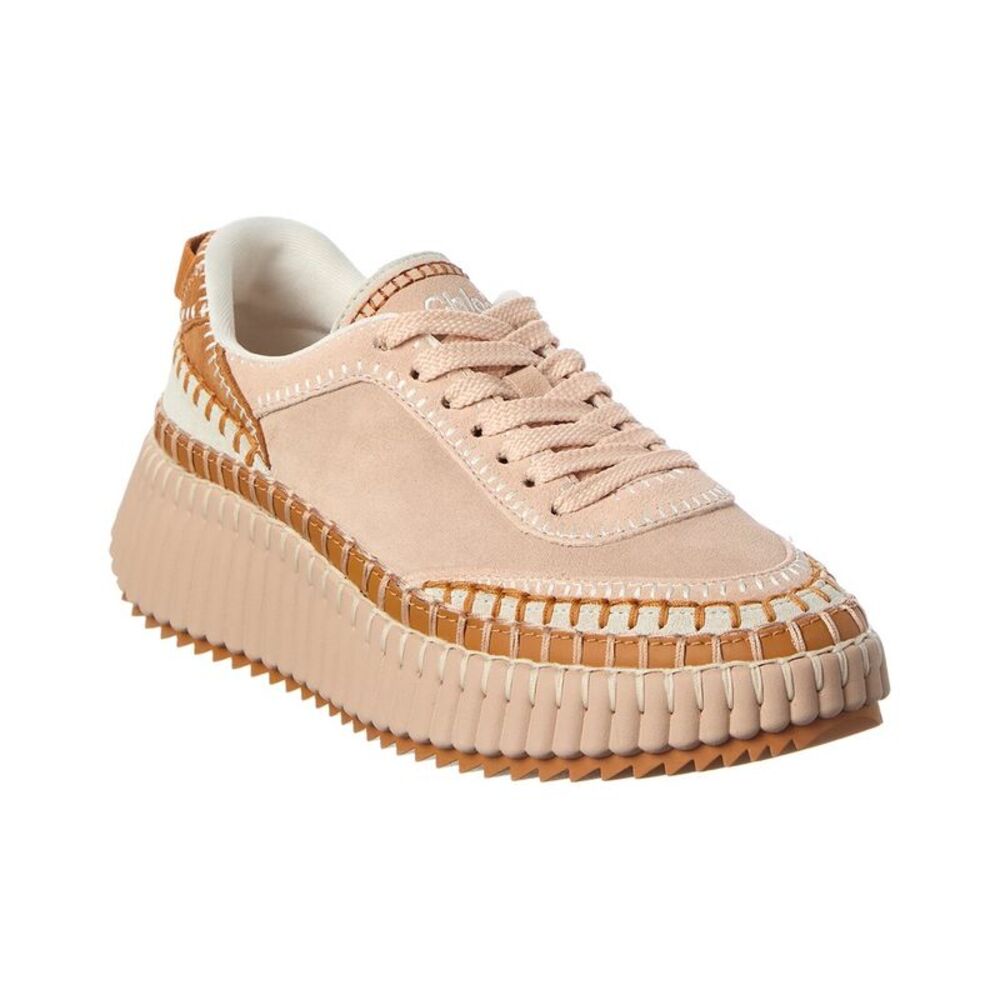 Chloé Nama Leather & Suede Sneaker, Pink